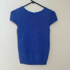 SUMMER SAKE -15%Zara knit backless short sleeve royal blue summer/spring sweater